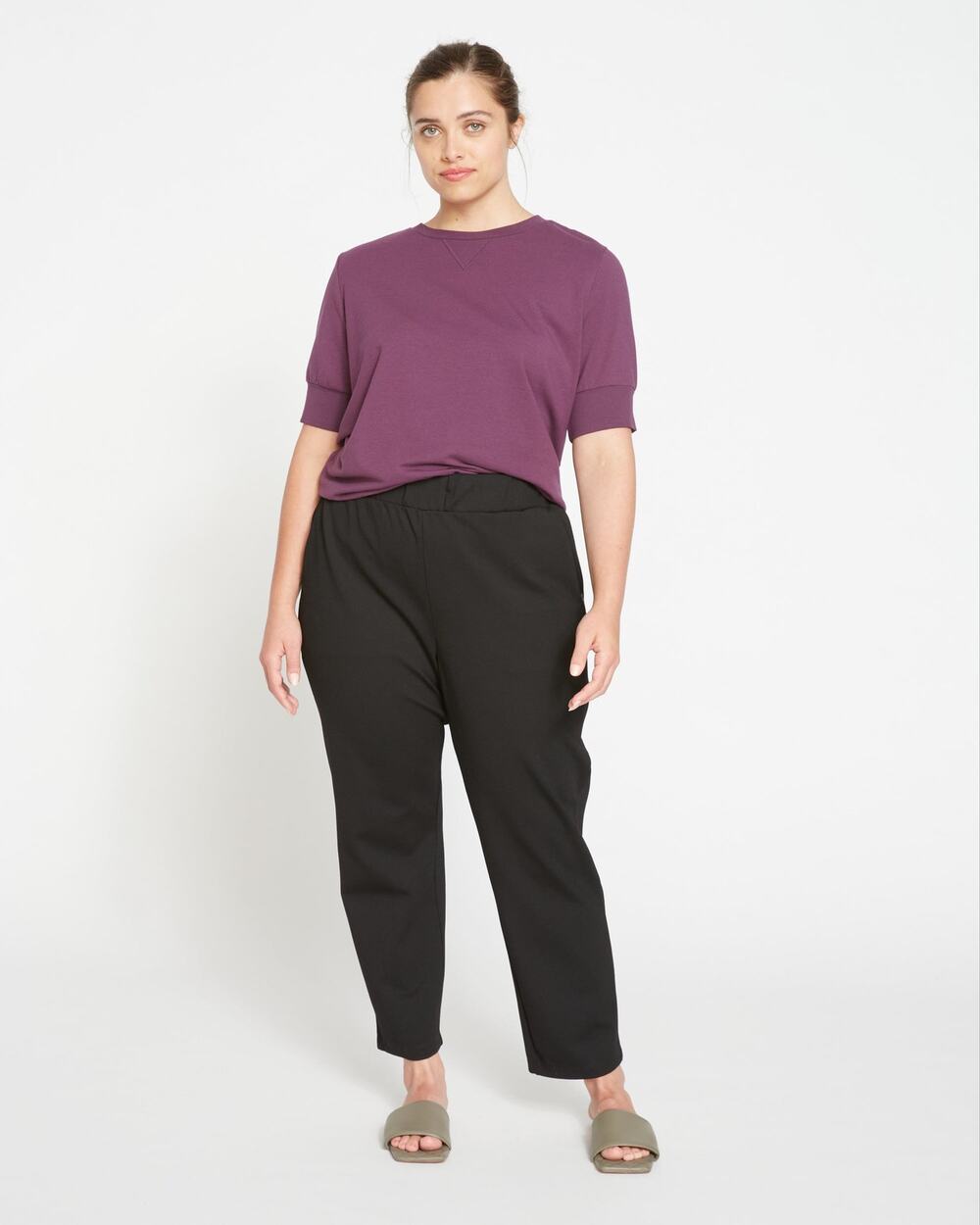 Universal Standard Women's Size XS (10-12) Black Smart Signature Ponte Pants